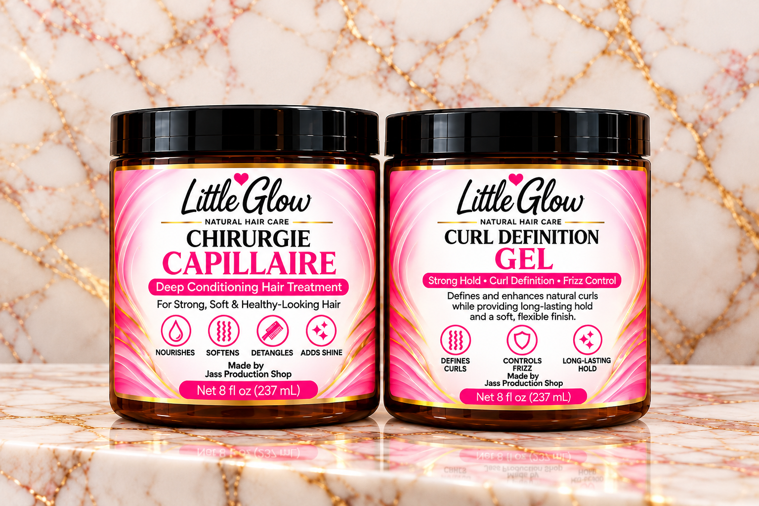 Little Glow Chirurgie Capillaire and Curl Definition Gel, 237 mL