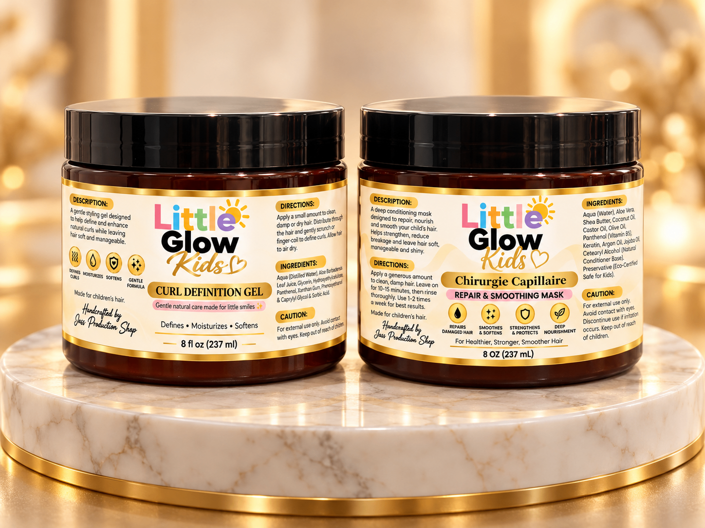 Little Glow Kids Curl Definition Gel and Chirurgie Capillaire, 237 mL